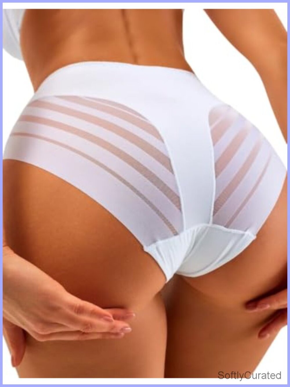 Women High Waist Boyshort Shapewear Tummy Control Butt Lifter Mesh Panty
